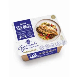 Aegean Sea Bass - Grilled Sea Bass with Mediterranean Vegetables & Extra Virgin Olive Oil